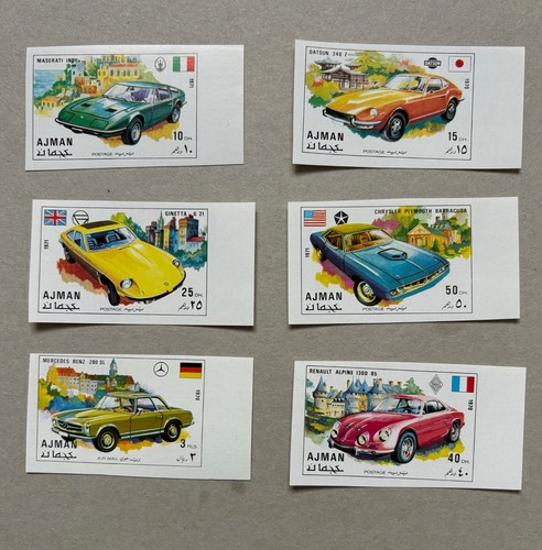 G910. Ajman MNH Transport Cars Retro auto Maserati Ginetta Datsun Chrysler - Picture 5 of 6