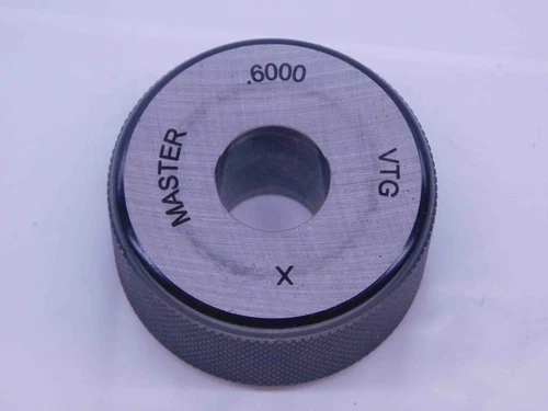 .6000 CL X MASTER PLAIN BORE RING GAGE .5938 +.0062 19/32 15.240 mm .600 .60 .6
