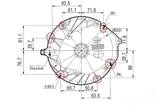 MOTOR TERMICO GASOLINA CON SALIDA VERTICAL 6PS 173CC - Imagen 2 de 8