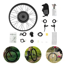 26" 48V E-Bike Conversion Kit Fat Front Wheel Electric Bicycle Hub Motor Kit 1kW