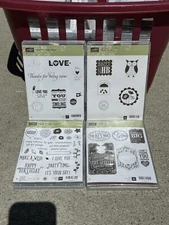 Stampin Up Variety Lot of 4~Punch Bunch,Chalk Talk,Love You to the Moon,Birthday