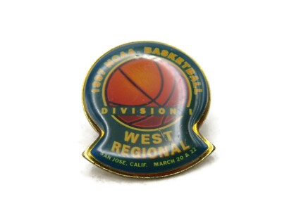 1997 NCAA Basketball West Regional Pin San Jose CA Division I Tournament Lapel