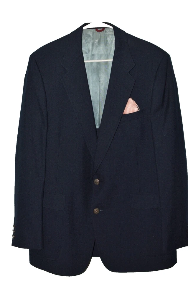 Blazer 44L JACK NICKLAUS SCHAFFNER MARX GOLDEN BEAR Para Hombre Azul Marino Bronce Botón Foto 2 de 4