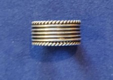 Vintage Sterling Silver Wide Braided Edge Band Ring Made In Mexico 925