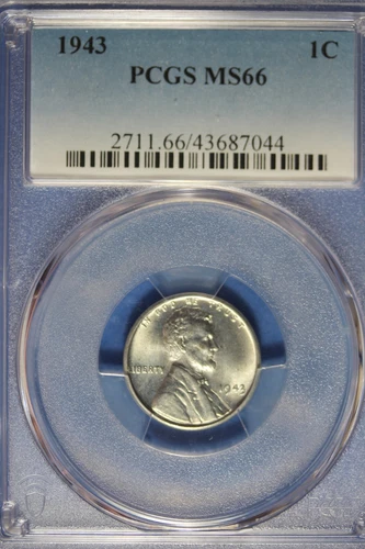 1943 - PCGS MS66 STEEL LINCOLN CENT!!  #B49789