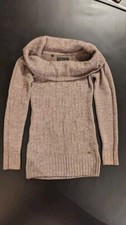 GUESS Sweater Dress Cowl Grey Bodycon Wool Small 