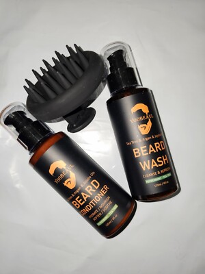 Beard Care Growth Kit Derma Roller Facial Grower Natural Oil Balm for Men Kits
