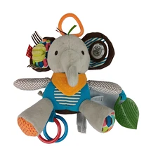 Skip Hop Elephant Plush Sensory Play Baby Lovey Security Teething Rattle Toy