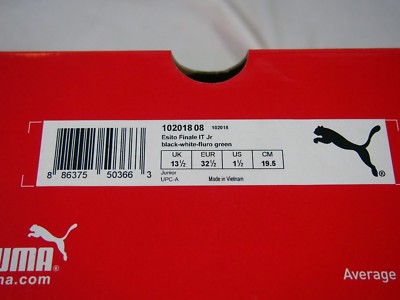 PUMA Esito Finale IT Jr. Boy's size 1.5Y | eBay