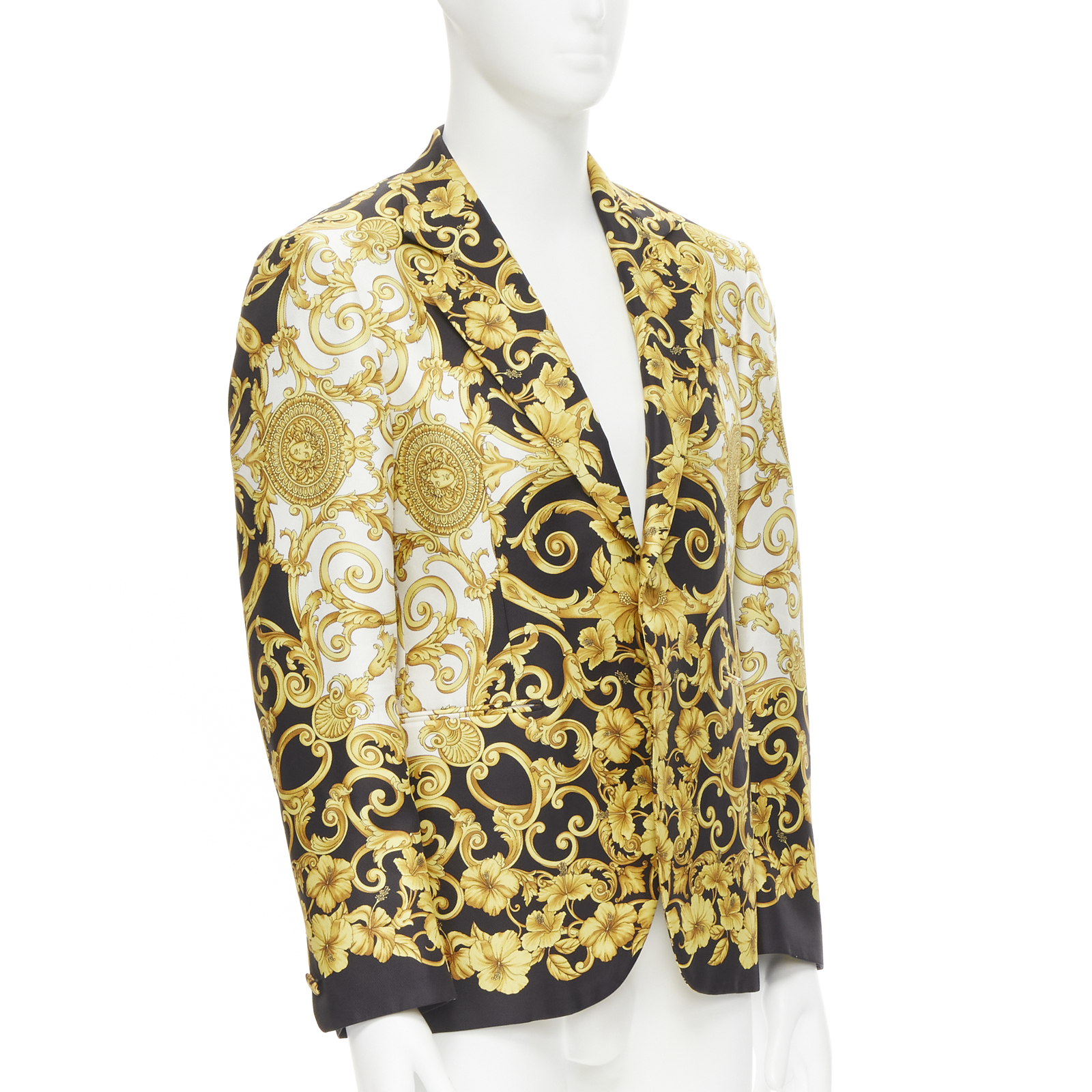 rare Runway VERSACE Barocco Hibiscus 