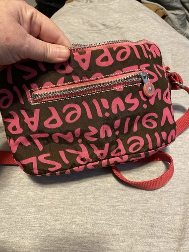 Kipling Messenger Travel Crossbody Bag passport Pinks Brown 7 Pockets - Picture 13 of 18