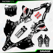 Gray Savage Camo Racing Graphics Kit fits 14-21 Kawasaki KX85 Kx 85 Decal
