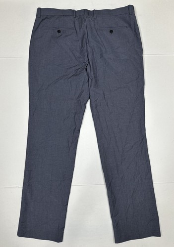 INC Slim Fit Chino Pants Men Size 36x34 (Measure 37x32) Blue Pattern - Picture 2 of 7