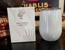 CHIC & TONIC Stainless Wine Tumbler /Lid 120z/355ml NIB + GIFT!