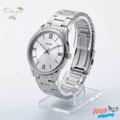Casio MTP-V005D-7B5U Men's Stainless Steel Analog Quartz Watch Silver Dial
