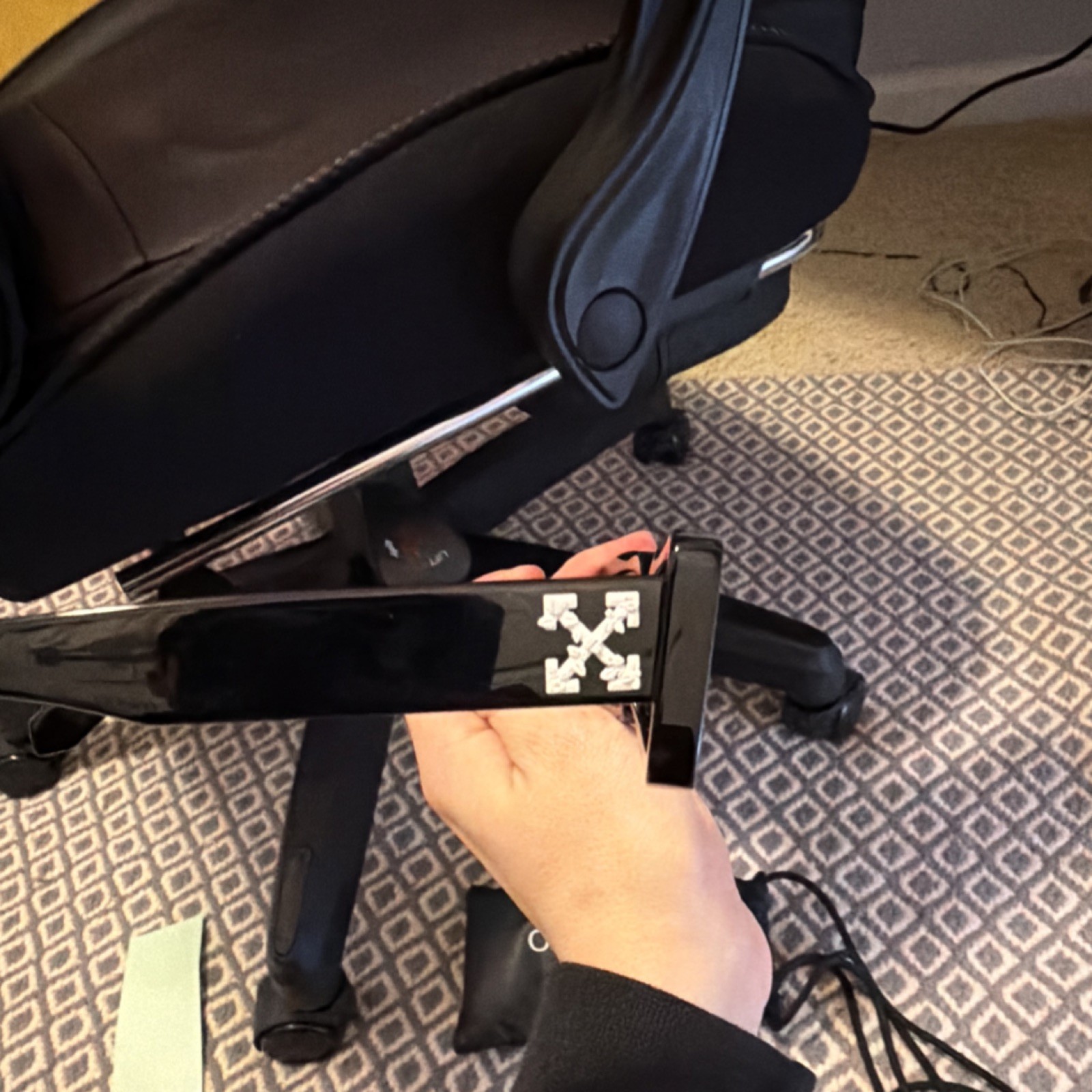 Off-White 4.2.2 Black Rectangular Men's Sunglasse… - image 3