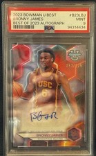 Bowman U Best Of 2023 Bronny James Autograph PSA Mint 9!!!! 53/125 #B23LBJ