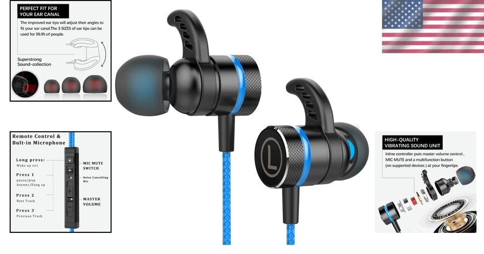 Dual Driver Gaming Earphones - In-Line Mic, Volume Control - Image 2 of 4
