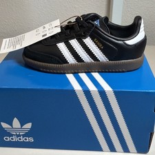 ADIDAS INFANT KIDS SAMBA OG BLACK/WHITE/GUM IE3680-SIZE 6