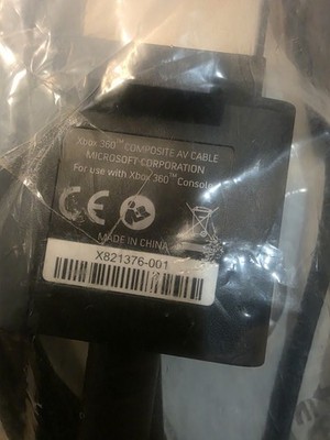 Genuine Microsoft XBOX 360 Composite AV Cable New In Sealed Bag