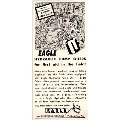 Eagle Manufacturing Company Hydraulic Pump Oilers Wellsburg W VA 1953 AD SAI2-M7