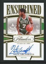 2022-23 NATE ARCHIBALD 02/10 AUTO PANINI FLAWLESS ENSHRINED CLASS OF 1991