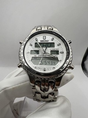 SEIKO H021-8050 Ana-Digi World Time Quartz Watch Fully Working