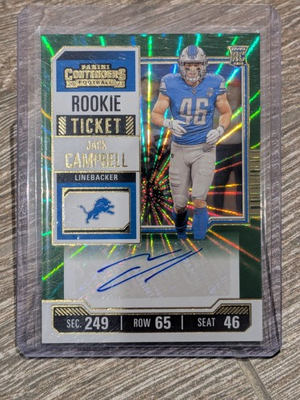 #ad Jack Campbell 2023 Panini Contenders Green Laser Rookie Ticket Auto 🔥🔥🔥 $19.95