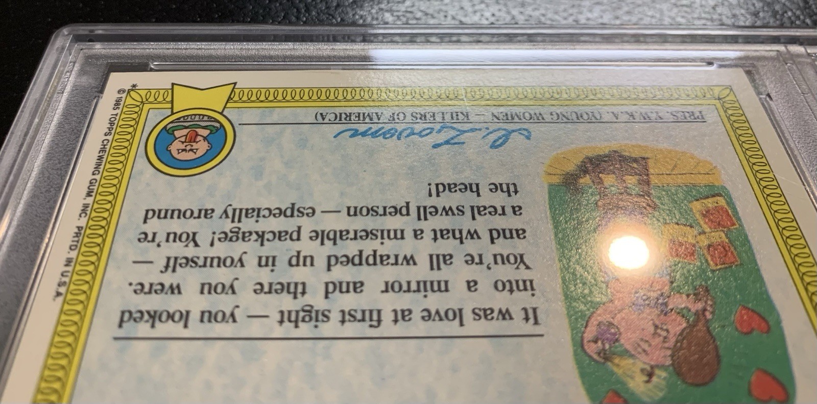 1985 Garbage Pail Kids OS1 Nervous Rex 24a PSA 10 GEM MINT-RARE GLOSSY CARD! TWT view 8