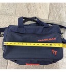 Trafalgar Navy Blue Canvas Duffle Bag 14" Adjustable Strap Carry On VINTAGE — photo 2