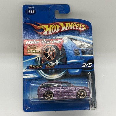 Hot Wheels BOOM BOX - 2005 Twenty+ #118 FASTER THAN EVER FTE   Silver Interior