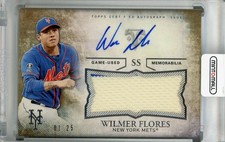2015 Topps Triple Threads Wilmer Flores Unity Auto Jumbo Gold 1/25