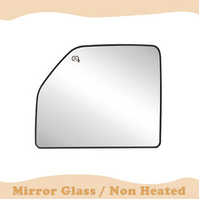 Upper Mirror Glass Heated Replacement fits 2015-2016 Ford F250 Left Side Flat