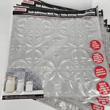 Tool Bench Self-Adhesive Wall Tile 12x12 Peel Stick Backsplash Lot 13 Silver