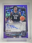 ACADEN LEWIS 2025-26 BOWMAN CHROME U 1ST ROOKIE RC AUTO PURPLE /250 Q3882