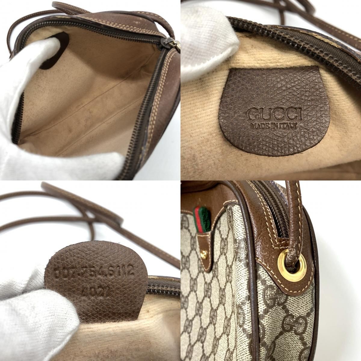 GUCCI Old Gucci 007 754 6112 Shoulder Bag GG Canvas Leather Brown Sherry Japan thumbnail 10