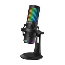 CM20P - USB Condenser Microphone with RGB Lights for Gaming, Streaming,