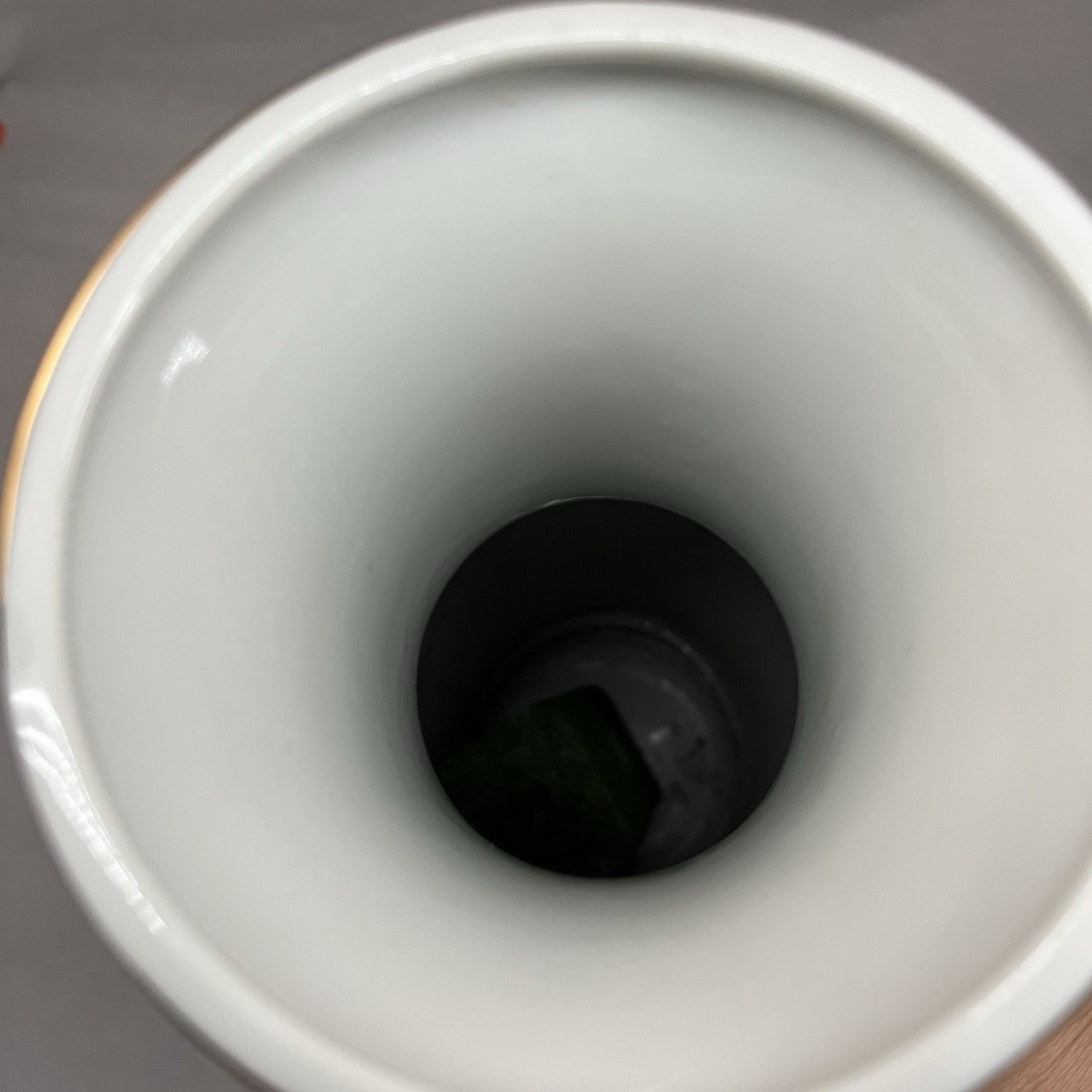 Norleans Japan Orange / Pink Flowers Vase Ming Tree 14” Gold Trim Vintage