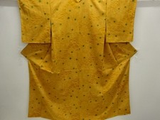 7737276: JAPANESE KIMONO / KOMON / SILK / CHIRIMEN / KIKU
