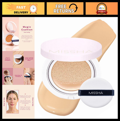 Magic Cushion Foundation No.23 Natural Beige - Flawless Coverage, Dewy Finish, E