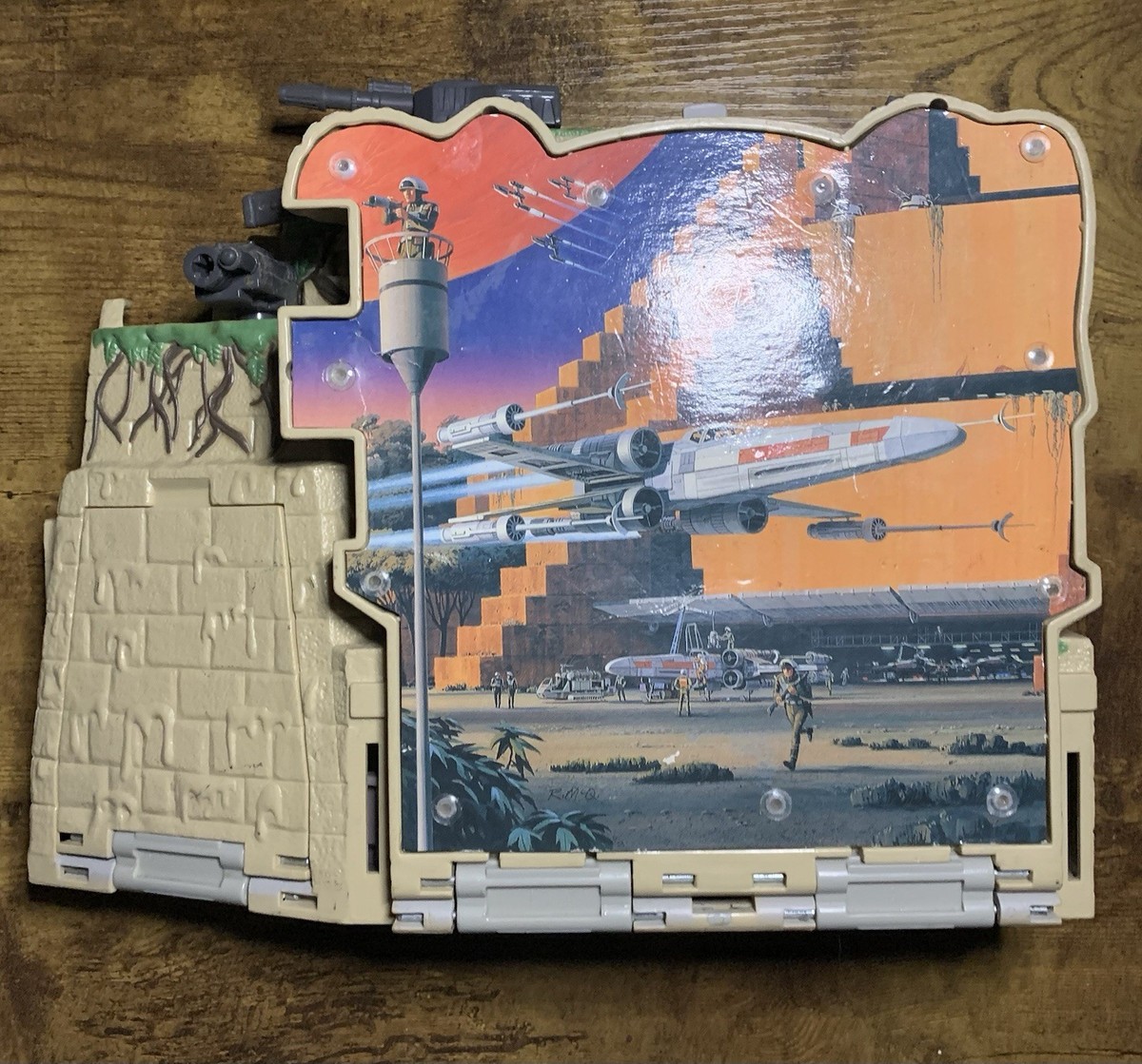 Star Wars Action Fleet Yavin Rebel Base Playset (No Figures) 1997