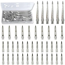 42PCS Hair Styling Clips Set Silver Duckbill Alligator Pins w/ Case