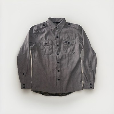 Men Small Button Up Gray Allyance Shirt Rogue Heroes Thick Warm Brown