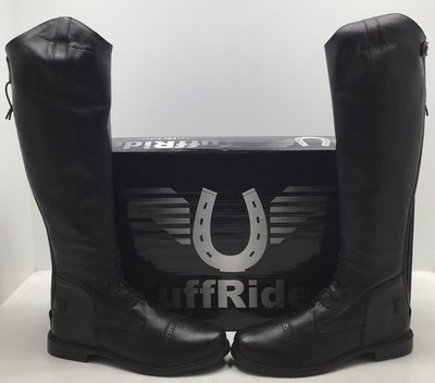 TuffRider Men's Baroque Tall Dress Boots In Black Size 10.5W DEFECTS