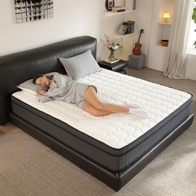 Full/Queen Mattress,10'' Hybrid Individually WrappedPocket Coils Double Mattress