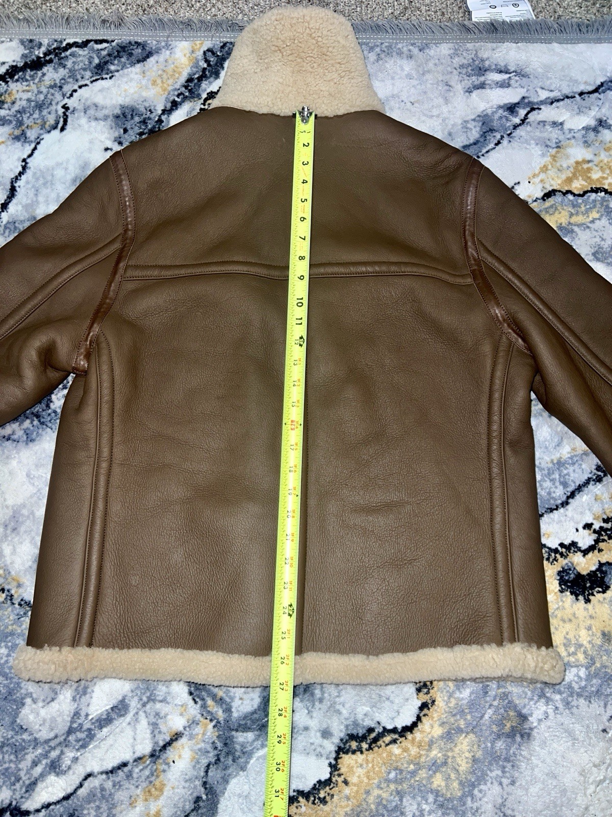 Vince Authentic Reversible Men's Shearling Coat Jacket Size L $1,695 Beige