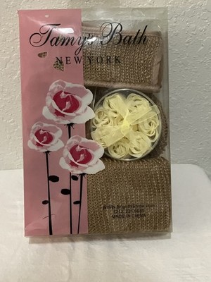 Tamy's Bath New York Spa Gift Set - Loofa Glove Slippers