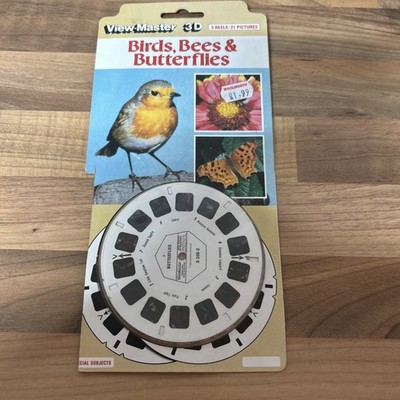 Vintage 1969 View Master 3D Vögel, Bienen & Schmetterlinge