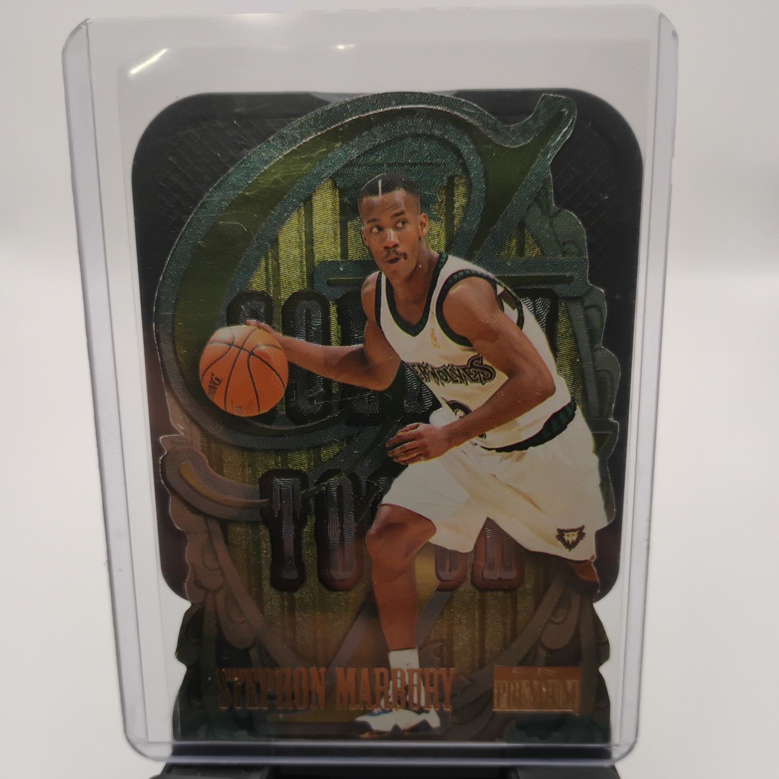 1996-97 Skybox Premium Golden Touch Stephon Marbury #8 Rookie RC & #1 Vin Baker