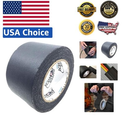 Multipurpose Black Gaffer Tape - 3 Inch x 30 Yards, Easy Tear & Strong Adhesive
